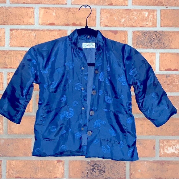 Child’s Chinese satin silk jacket, vintage retro Size 5,6,7 Boy Girl unisex RARE - Picture 4 of 12
